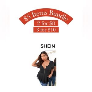 NWOT SHEIN Black Half Zip Ruffle Hem Top 3X